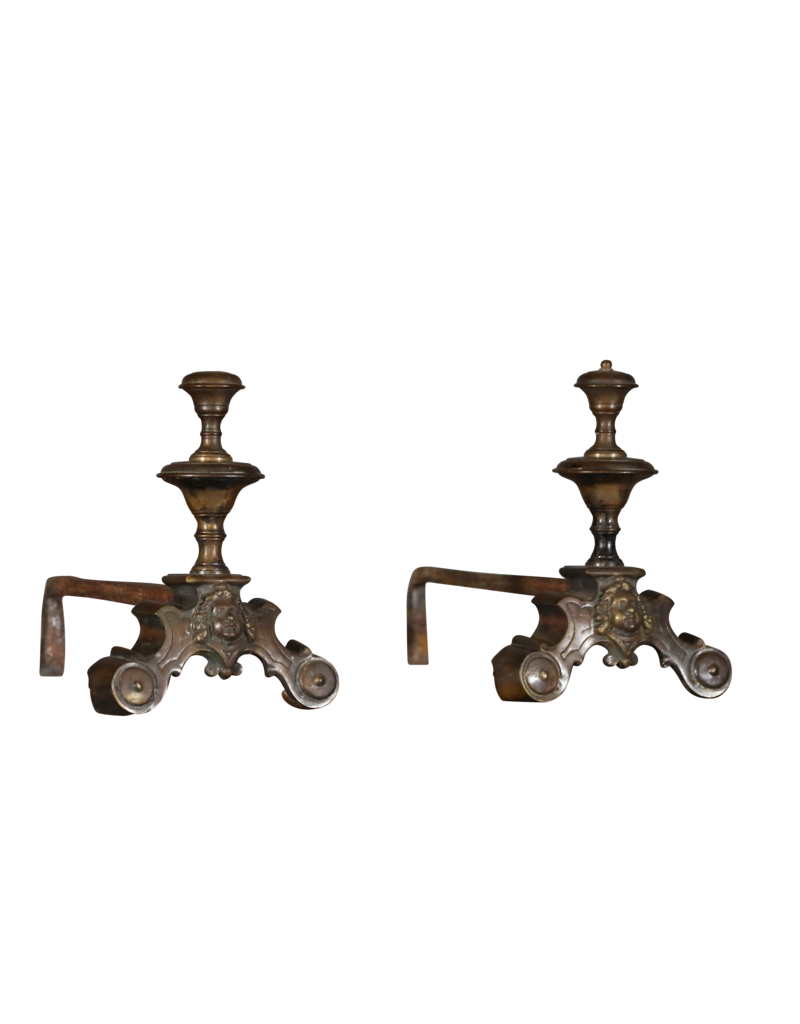 Renaiscance Period Andiron In Brass