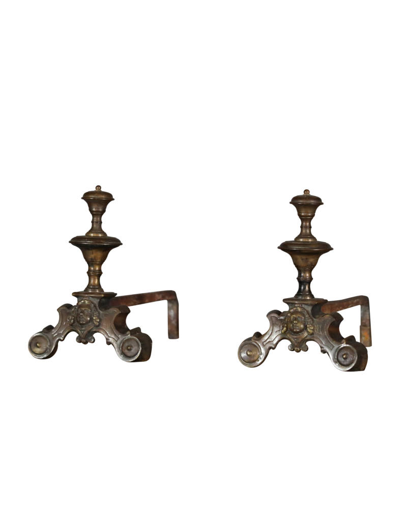 Renaiscance Period Andiron In Brass