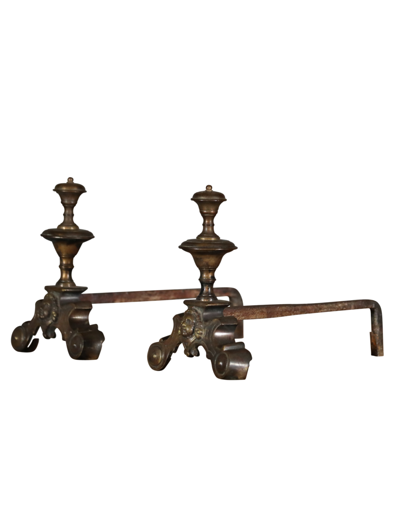 Maison Leon Van den Bogaert Renaiscance Period Andiron In Brass