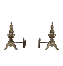 Maison Leon Van den Bogaert Decorative Antique Brass Objects For Fireplace