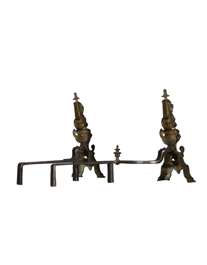 Maison Leon Van den Bogaert Decorative Antique Brass Objects For Fireplace