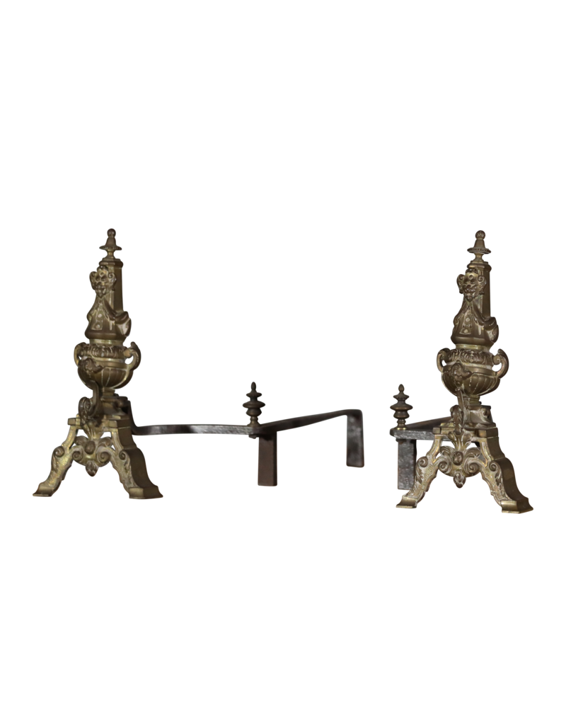 Maison Leon Van den Bogaert Decorative Antique Brass Objects For Fireplace