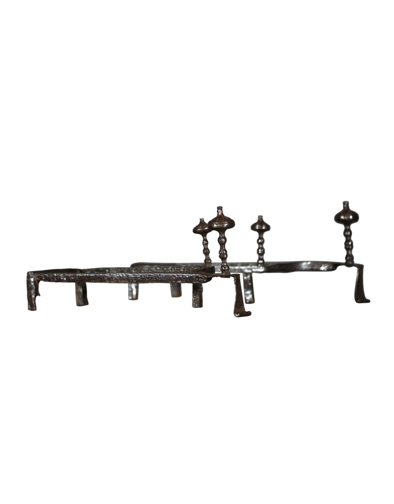 French 18th Century Pair Andiron For Fireplace