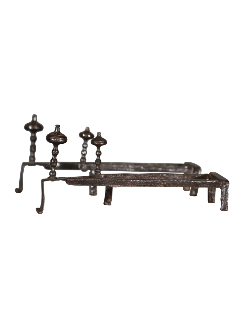 French 18th Century Pair Andiron For Fireplace