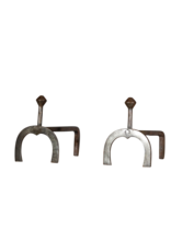 Antique Horseshoes Andiron