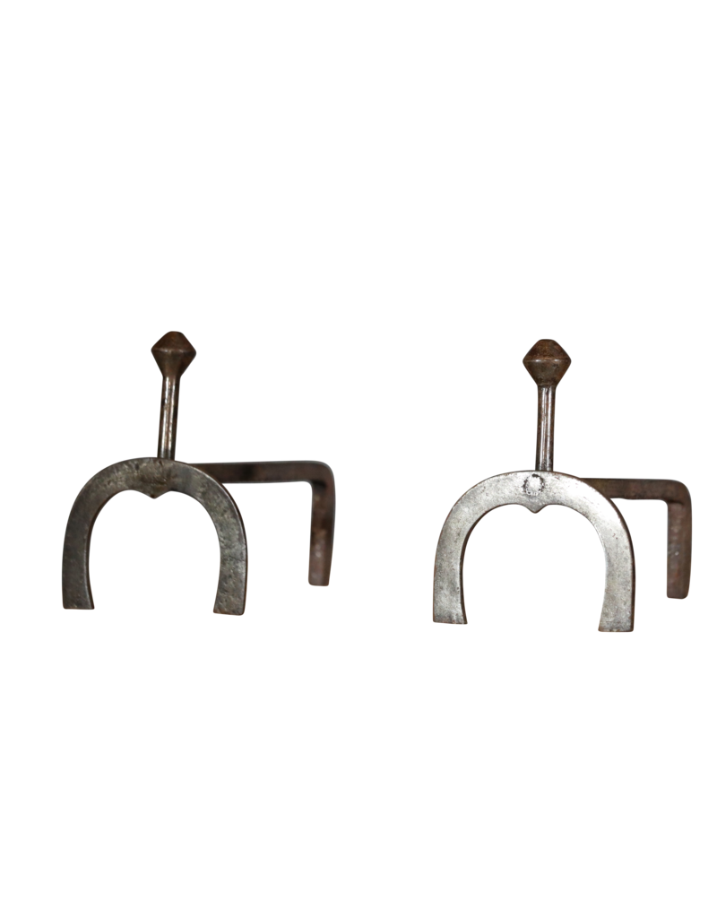 Antique Horseshoes Andiron