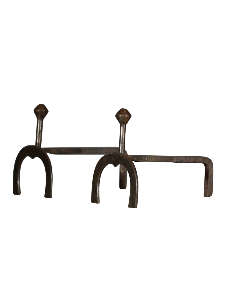 Antique Horseshoes Andiron