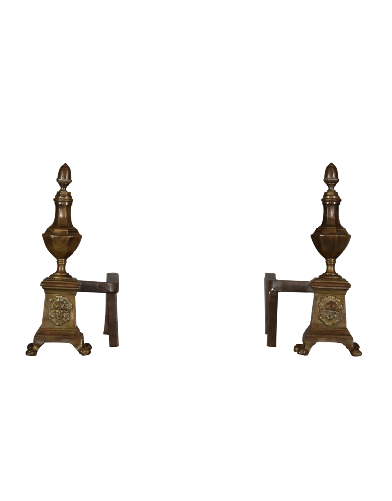 Maison Leon Van den Bogaert Elegante Bronzen Haardijzers
