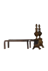 Maison Leon Van den Bogaert Elegant Fireplace Andiron In Brass
