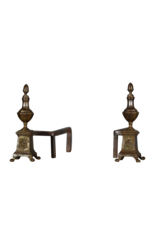 Maison Leon Van den Bogaert Elegante Bronzen Haardijzers