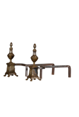 Elegant Fireplace Andiron In Brass