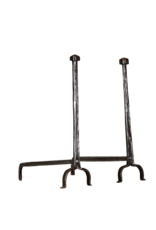Solid Andiron In Wrought Iron
