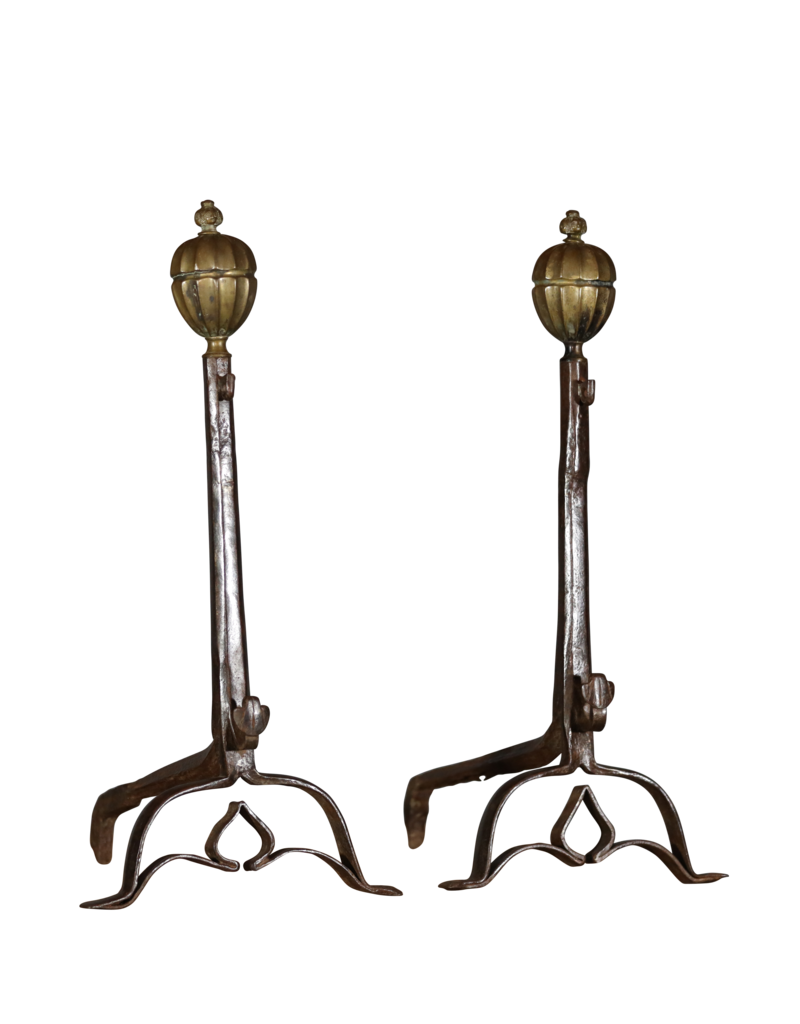 Maison Leon Van den Bogaert French Renaiscance Period Andiron