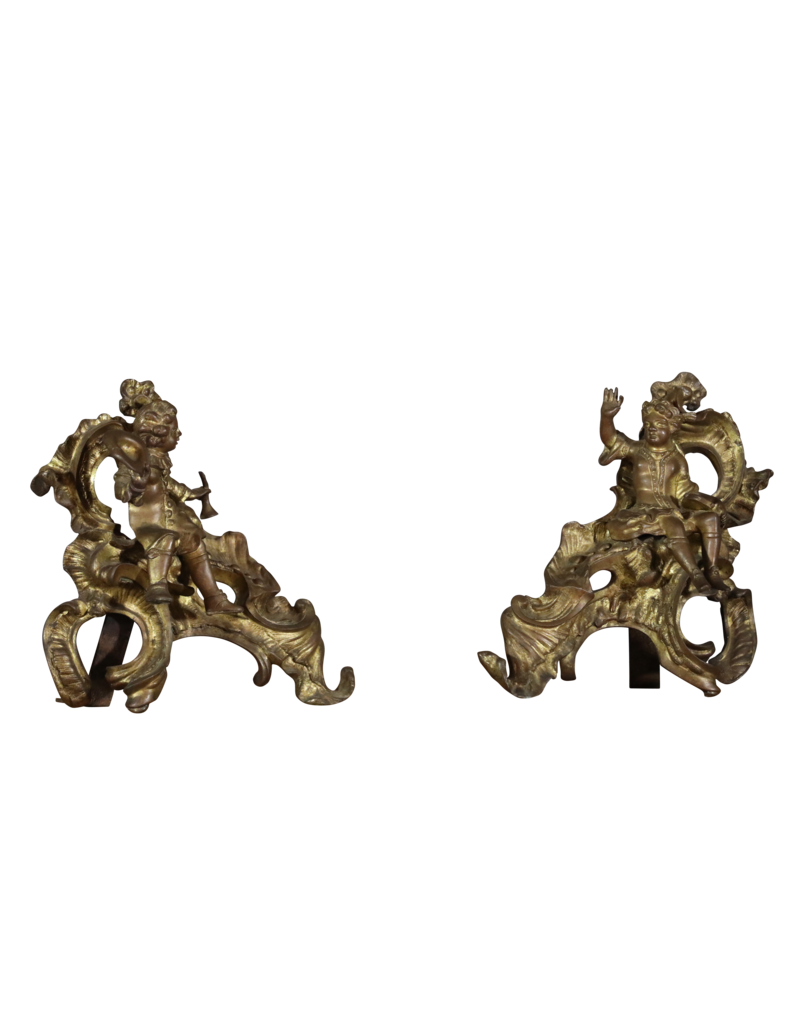 Maison Leon Van den Bogaert Antiker Andiron von höchster Qualität