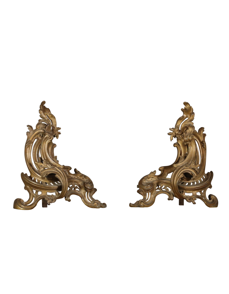 Maison Leon Van den Bogaert Régence-stijl haardijzers en decor objecten — 41 cm hoog