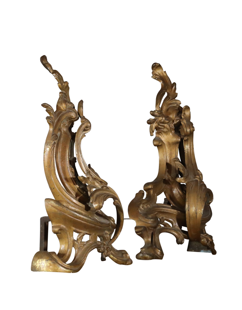 Maison Leon Van den Bogaert Régence-stijl haardijzers en decor objecten — 41 cm hoog