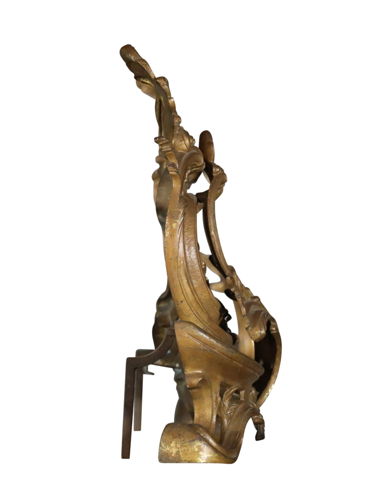 Maison Leon Van den Bogaert Régence-stijl haardijzers en decor objecten — 41 cm hoog