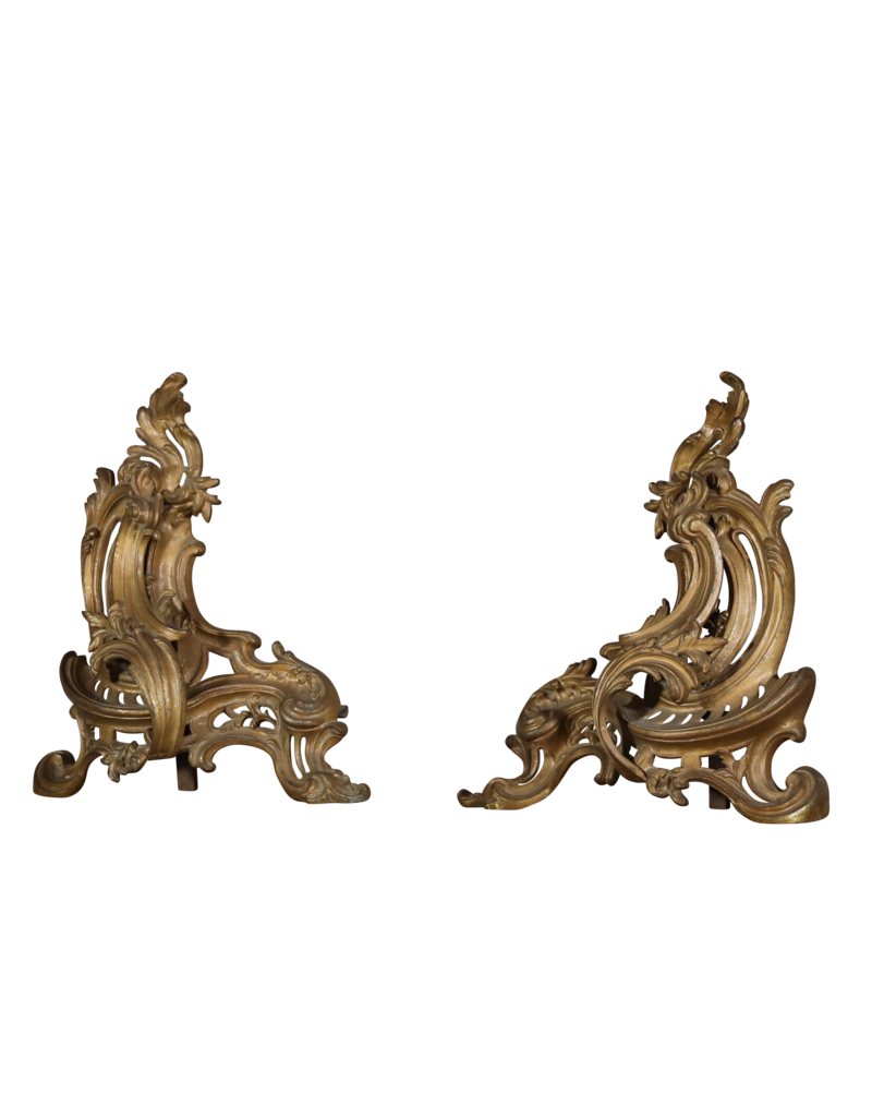 Maison Leon Van den Bogaert Régence-stijl haardijzers en decor objecten — 41 cm hoog