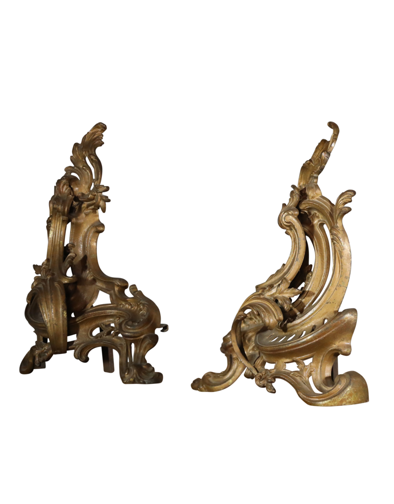 Maison Leon Van den Bogaert Régence-stijl haardijzers en decor objecten — 41 cm hoog