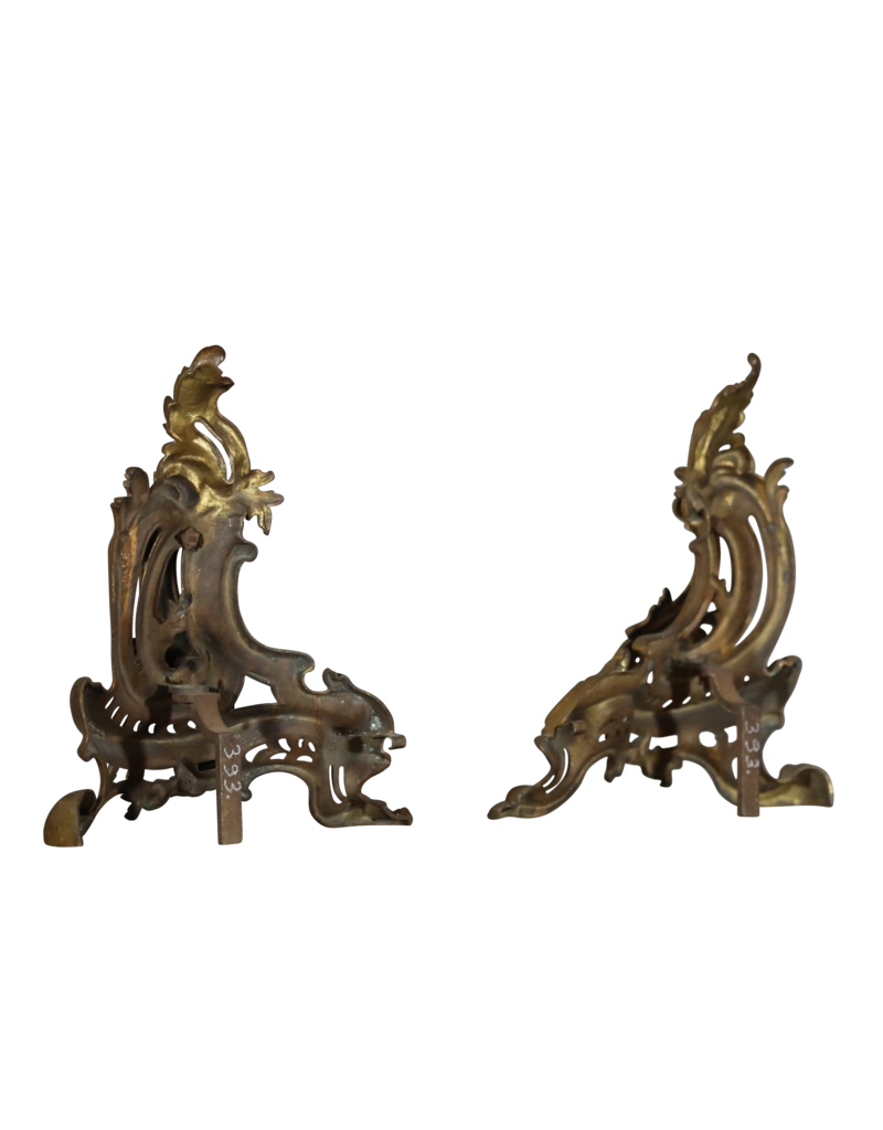 Maison Leon Van den Bogaert Régence-stijl haardijzers en decor objecten — 41 cm hoog