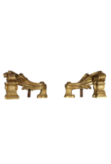 Grand Interior Andiron In Brass