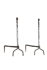 Maison Leon Van den Bogaert Eleganter Feuerbock aus Schmiedeeisen