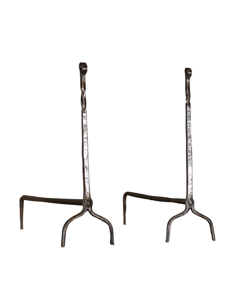 Maison Leon Van den Bogaert Elegante Smeedijzeren Vuurbokken