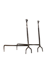 Maison Leon Van den Bogaert Elegant Fireplace Andiron In Wrought Iron