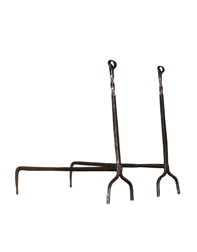 Maison Leon Van den Bogaert Eleganter Feuerbock aus Schmiedeeisen