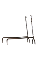 Elegant Fireplace Andiron In Wrought Iron