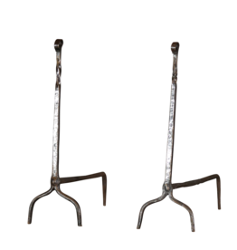 Chenêts De Feu Élégants En Fer Forgé