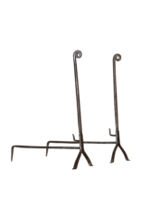 Elegant Fireplace Andiron In Wrought Iron