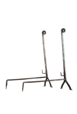 Elegant Fireplace Andiron In Wrought Iron