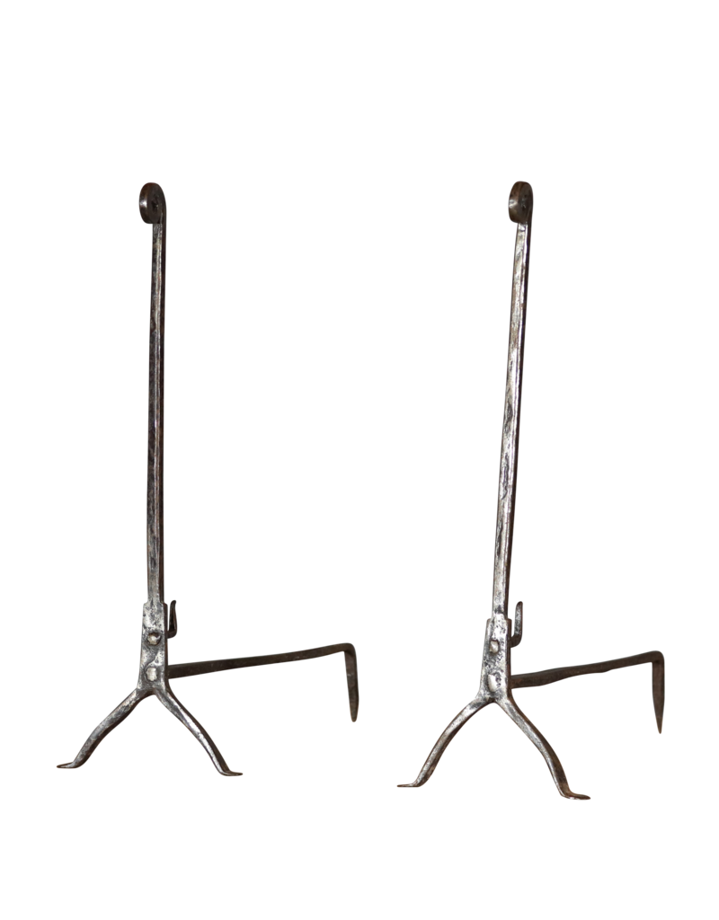 Maison Leon Van den Bogaert Eleganter Feuerbock aus Schmiedeeisen