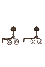 Maison Leon Van den Bogaert Brocante Paar Kaminzubehör