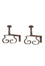 Maison Leon Van den Bogaert Rustikale Kaminbesteck aus dem 18. Jahrhundert