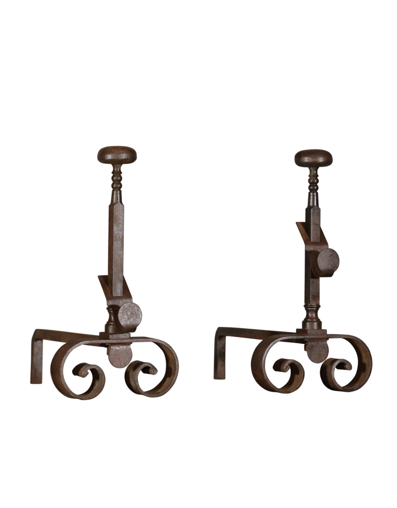 Modern Vintage Pair Andiron