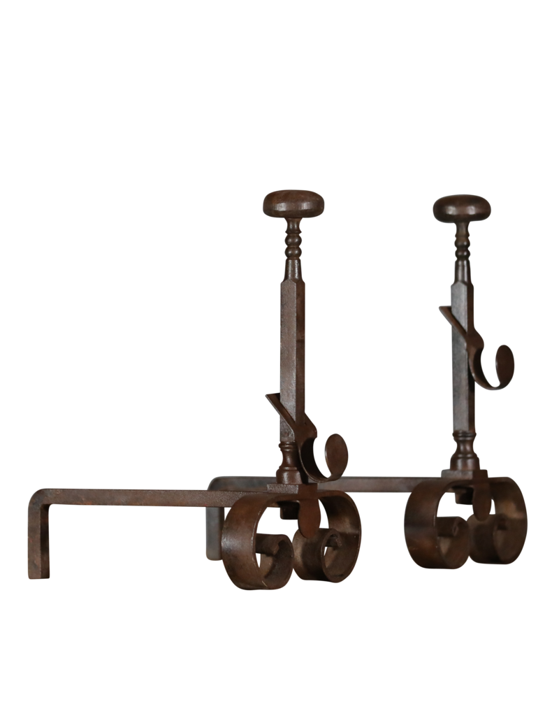 Modern Vintage Pair Andiron