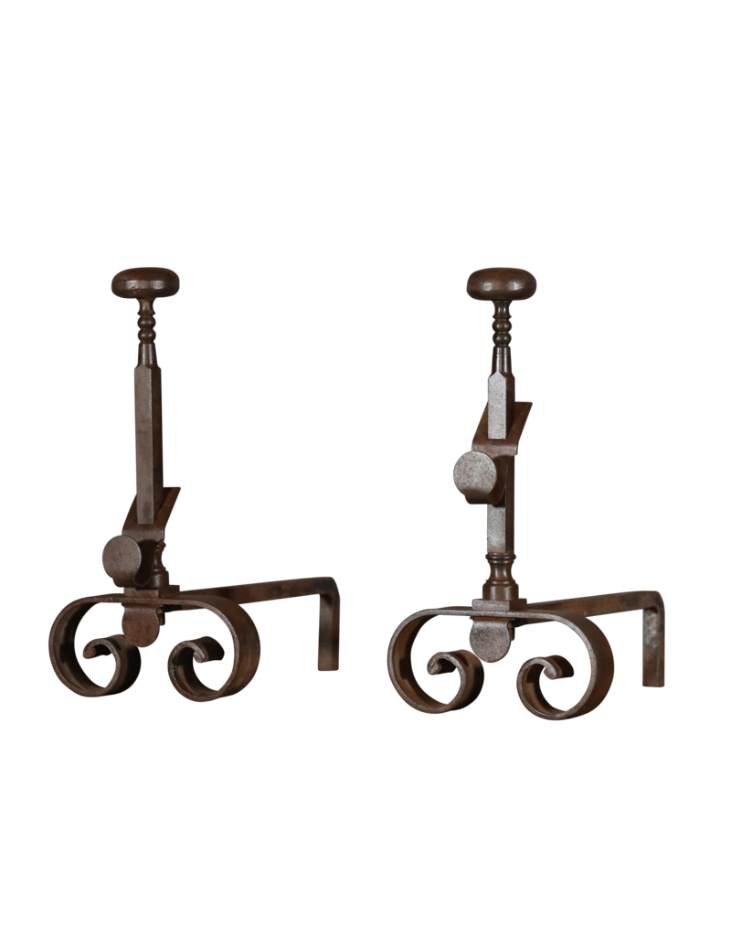 Modern Vintage Pair Andiron