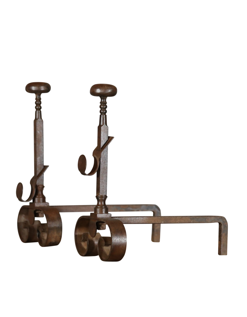 Modern Vintage Pair Andiron