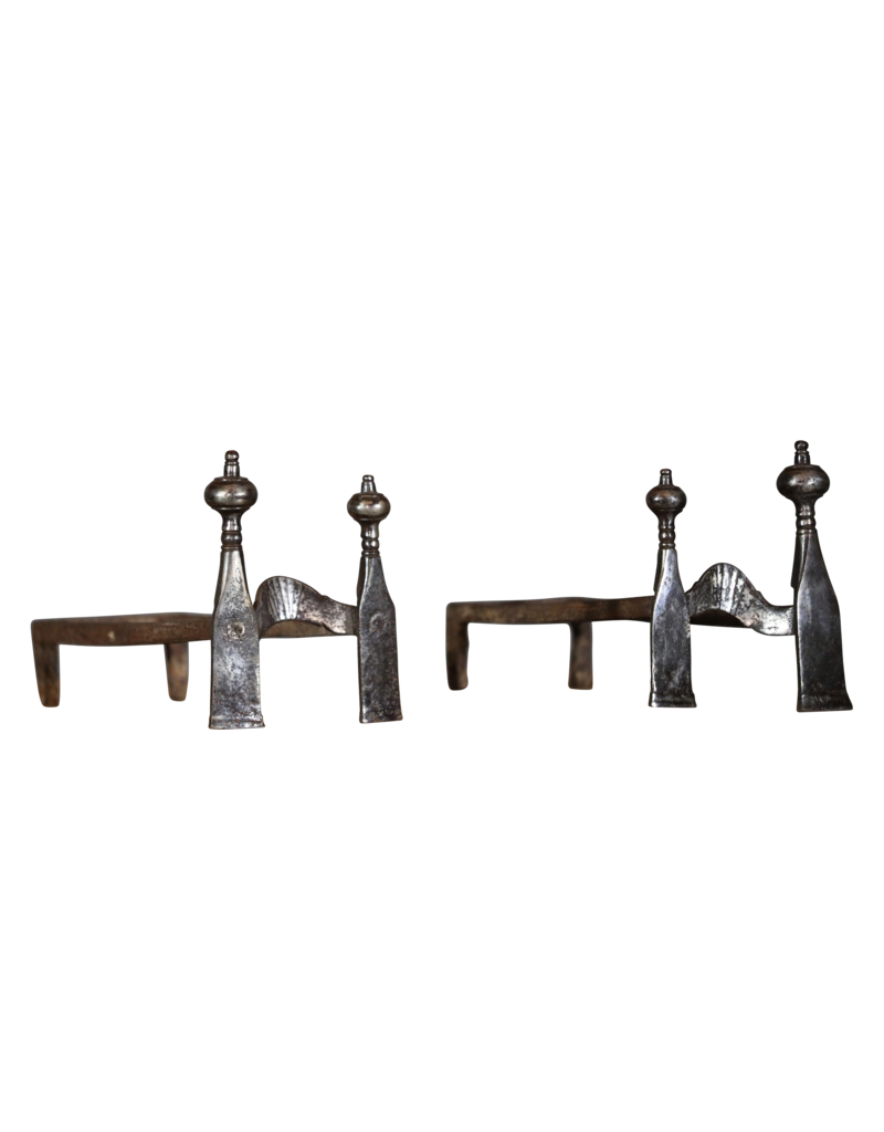 Maison Leon Van den Bogaert Doppeltes Chevalet Französischer Andiron