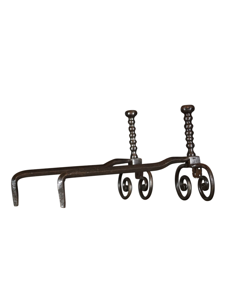 Maison Leon Van den Bogaert French Pair Andiron — 30 cm High