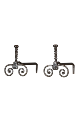 Maison Leon Van den Bogaert French Pair Andiron — 30 cm High