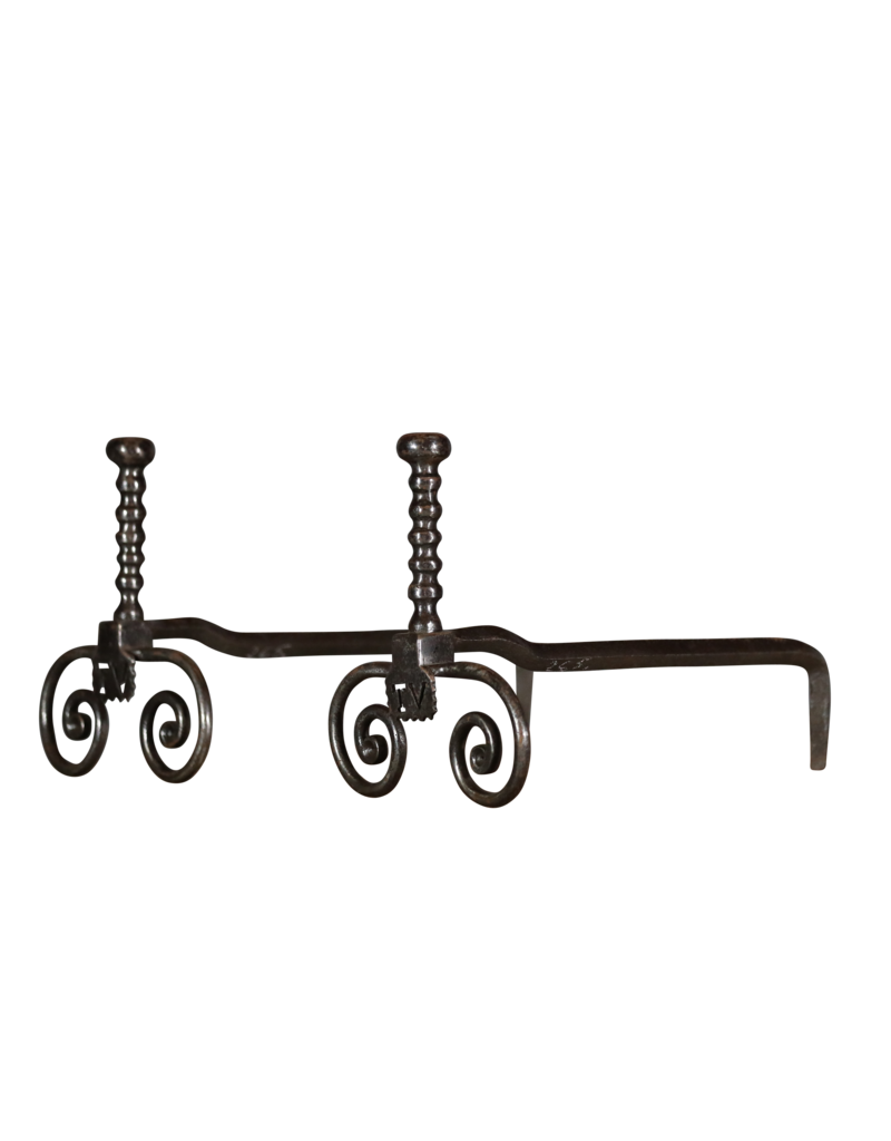 Maison Leon Van den Bogaert French Pair Andiron — 30 cm High