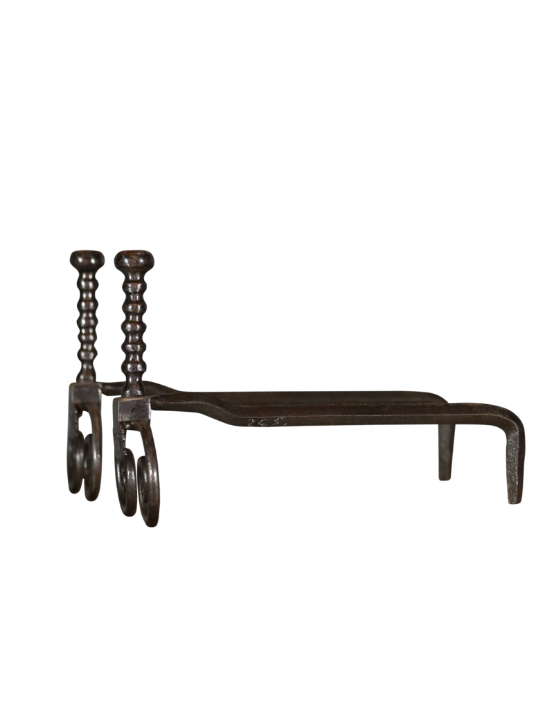 Maison Leon Van den Bogaert French Pair Andiron — 30 cm High