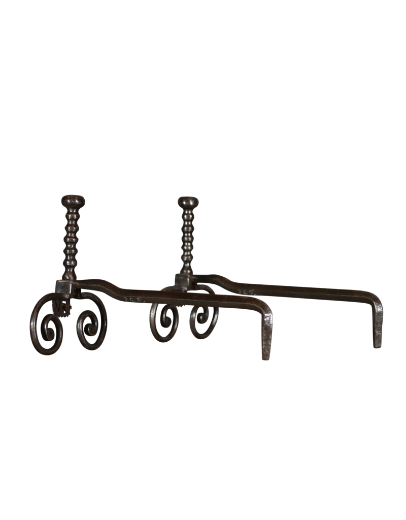 Maison Leon Van den Bogaert French Pair Andiron — 30 cm High