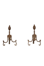 Maison Leon Van den Bogaert Chimenea Elegante Andiron En Hierro Forjado