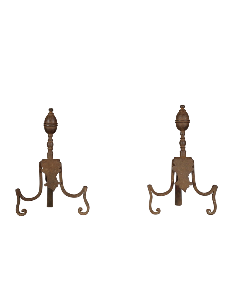 Maison Leon Van den Bogaert Chimenea Elegante Andiron En Hierro Forjado
