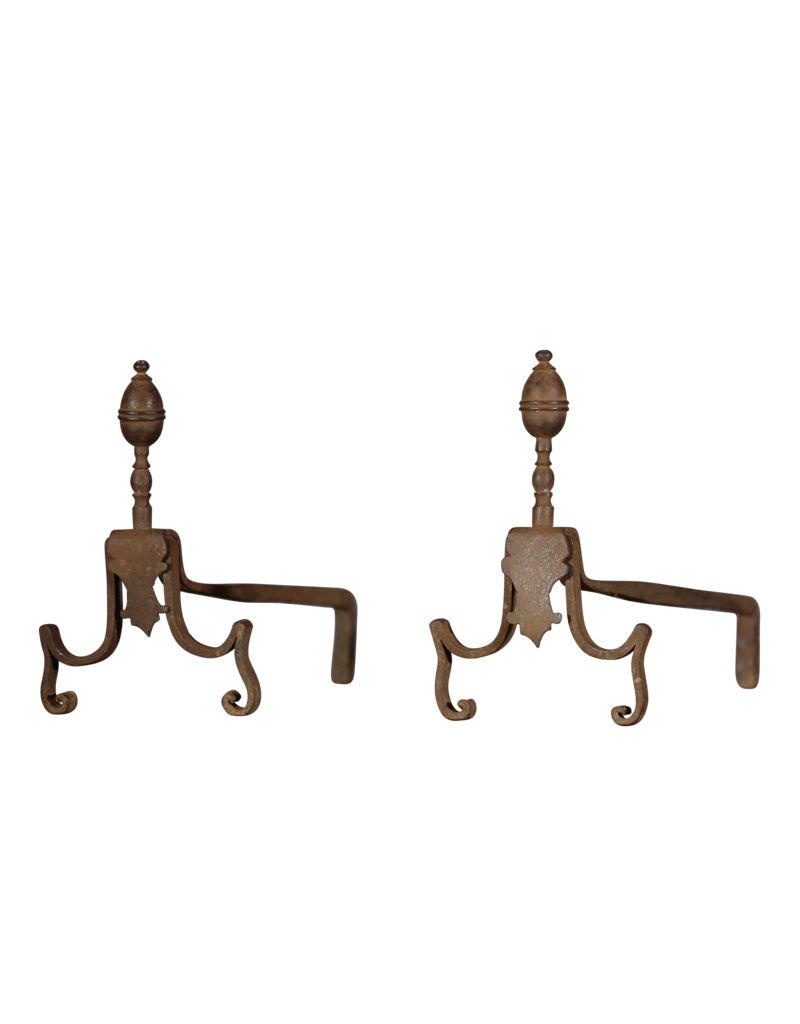Maison Leon Van den Bogaert Eleganter Feuerbock aus Schmiedeeisen