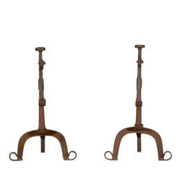 Objetos de chimenea rústica